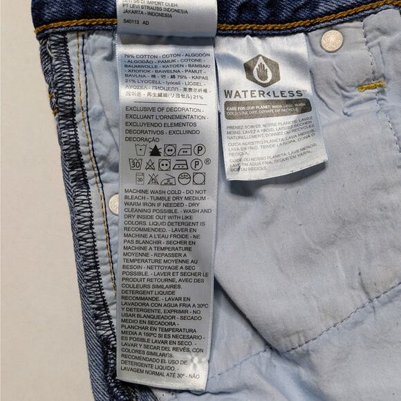 Levi's Premium Ribcage Straight 27 Blue High Rise Ankle '90s Revival Minimalist - Picture 13 of 14